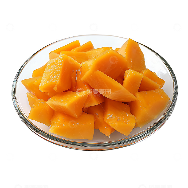 高清大图下载【趣麦麦图】一大盘切好的芒果