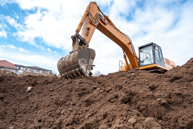 高清大图下载【趣麦麦图】挖掘机挖土摄影