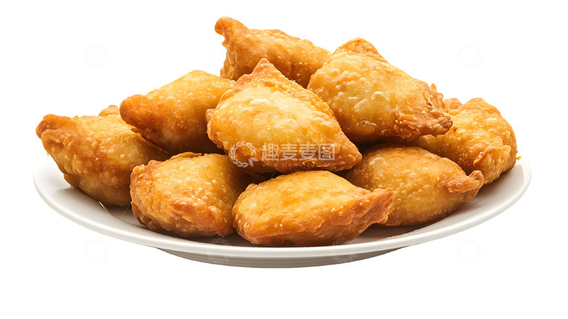 高清大图下载【趣麦麦图】油炸饺子美食