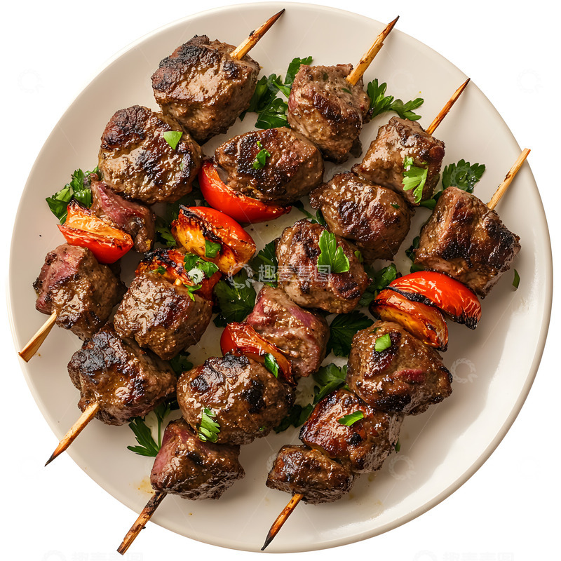 高清大图下载【趣麦麦图】一大盘美味的烤肉