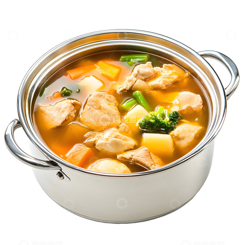 高清大图下载【趣麦麦图】一锅鸡汤美食美味