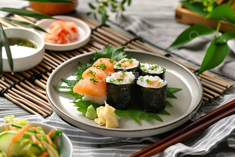 高清大图下载【趣麦麦图】一盘精致摆盘寿司