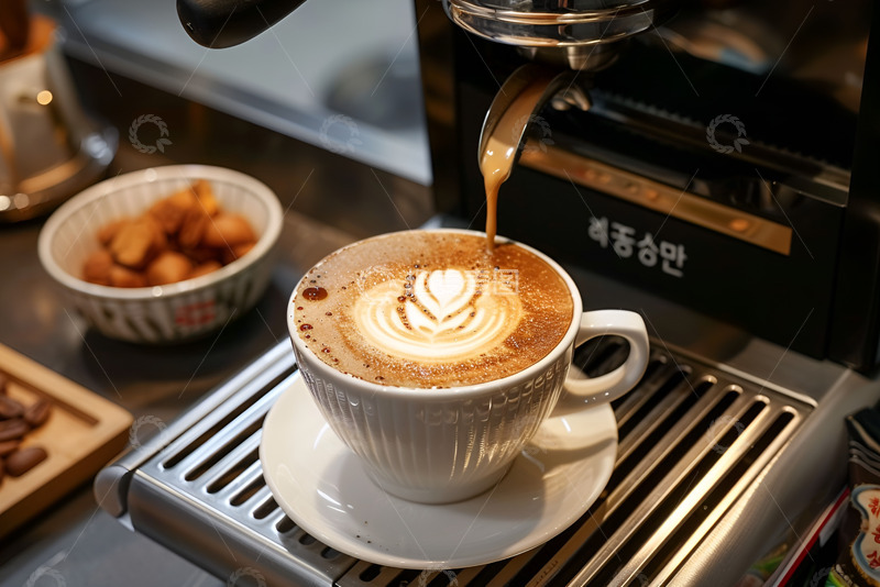 高清大图下载【趣麦麦图】咖啡机制造咖啡