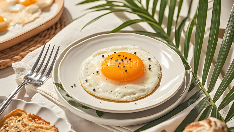 高清大图下载【趣麦麦图】整齐切片的鸡蛋摆盘健康饮食图