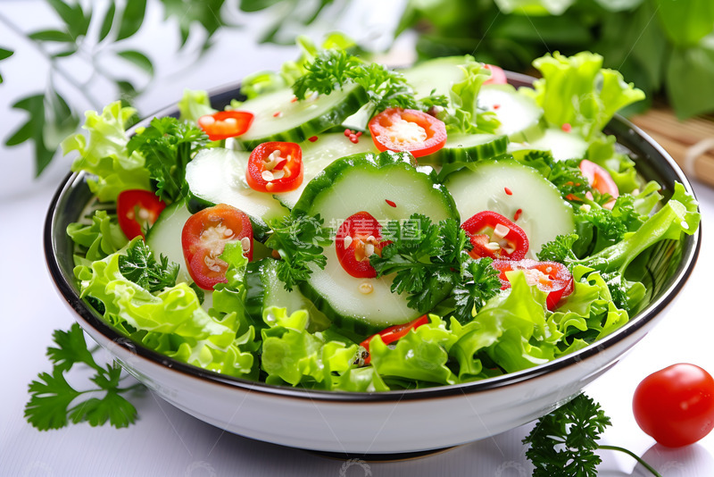高清大图下载【趣麦麦图】蔬菜沙拉美食摄影