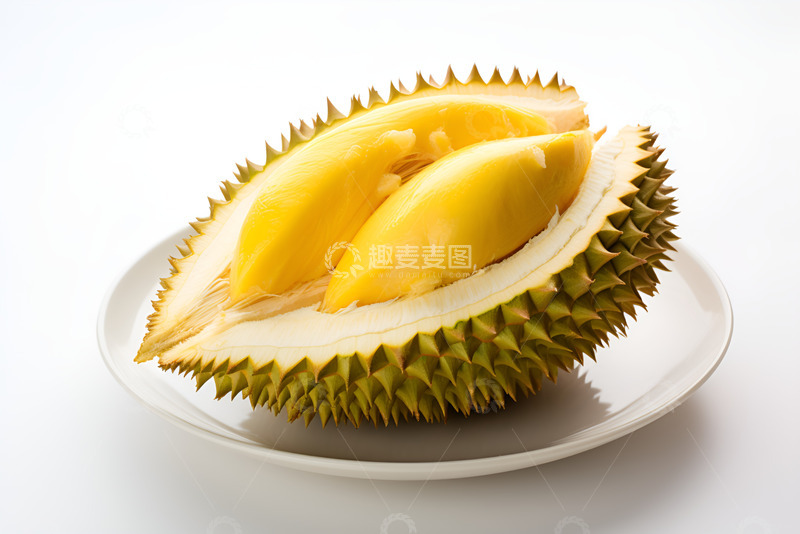 高清大图下载【趣麦麦图】一盘新鲜的榴莲