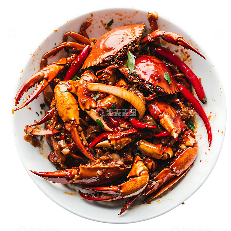 高清大图下载【趣麦麦图】美味的香辣蟹