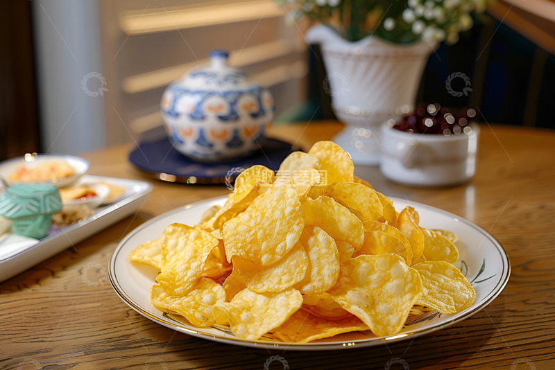 高清大图下载【趣麦麦图】一盘炸薯片美食