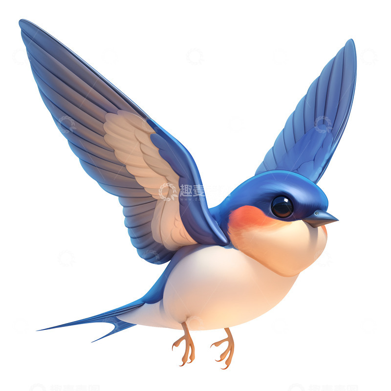 高清大图下载【趣麦麦图】卡通简约一只飞燕