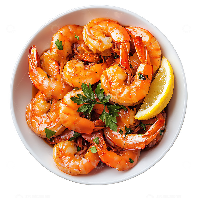 高清大图下载【趣麦麦图】柠檬虾美食美味