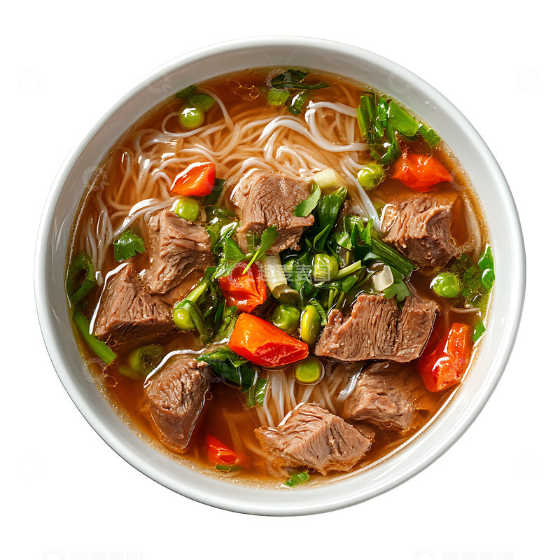 高清大图下载【趣麦麦图】美味的牛肉米线