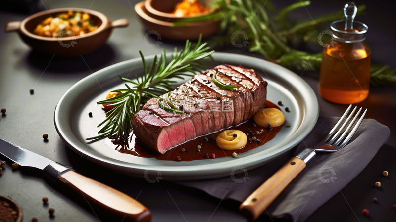 高清大图下载【趣麦麦图】厚切鲜嫩牛扒