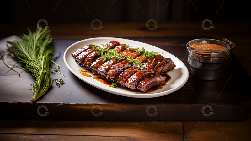 高清大图下载【趣麦麦图】炭烤酱香排骨