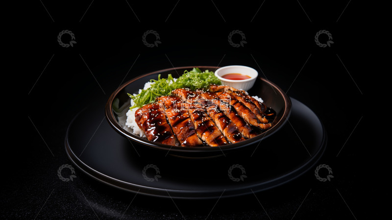 高清大图下载【趣麦麦图】日式鳗鱼酱料饭