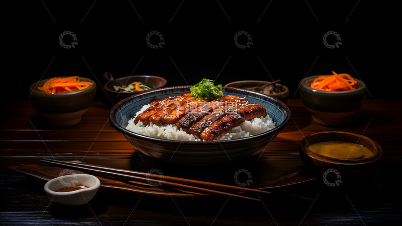 高清大图下载【趣麦麦图】烤鳗鱼饭主图