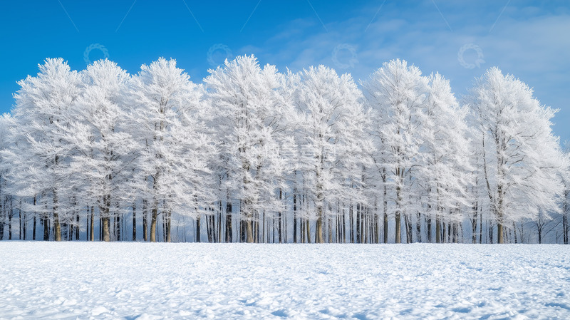 高清大图下载【趣麦麦图】冬天霜花树风景摄影