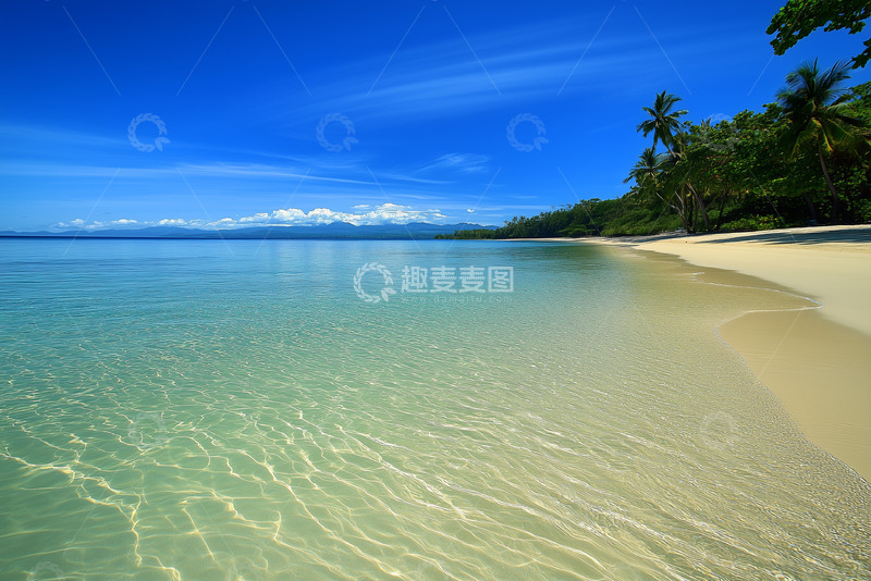 高清大图下载【趣麦麦图】海滩清澈海水摄影