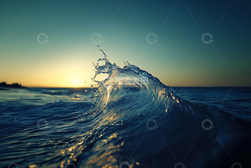 高清大图下载【趣麦麦图】透明浪花特写摄影