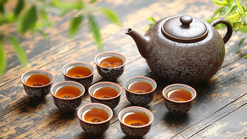 高清大图下载【趣麦麦图】茶具茶壶茶杯