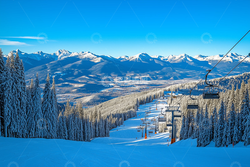 高清大图下载【趣麦麦图】冬日户外滑雪场摄影