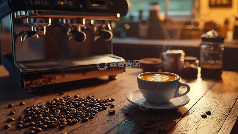 高清大图下载【趣麦麦图】咖啡咖啡豆咖啡机