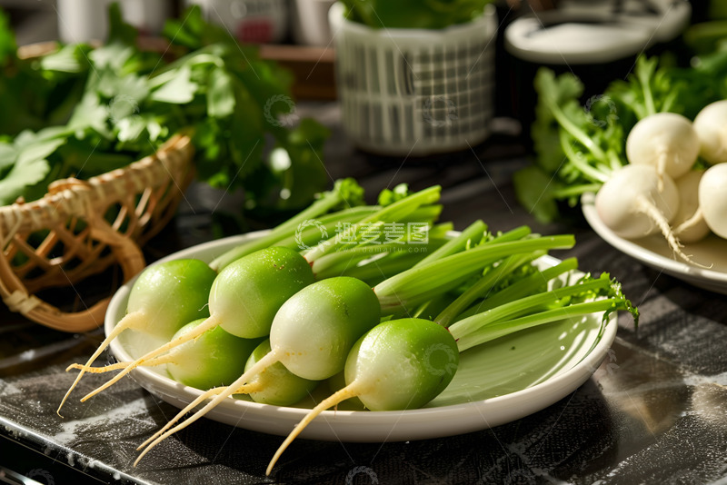 高清大图下载【趣麦麦图】绿色的萝卜蔬菜