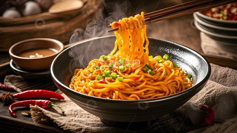 高清大图下载【趣麦麦图】经典热拉面呈现地道中式风味
