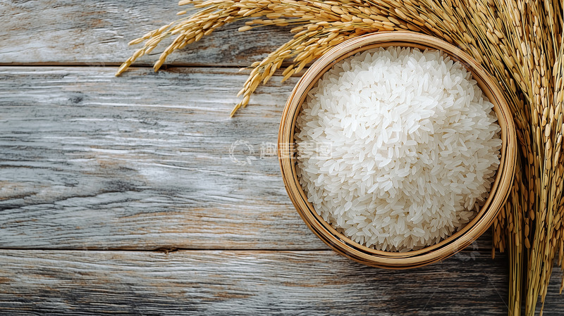 高清大图下载【趣麦麦图】稻谷大米粮食展示图