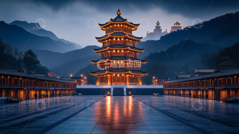 高清大图下载【趣麦麦图】古建筑传统塔楼