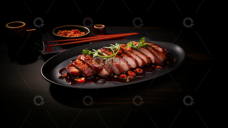 高清大图下载【趣麦麦图】煎烤鸭胸肉美食
