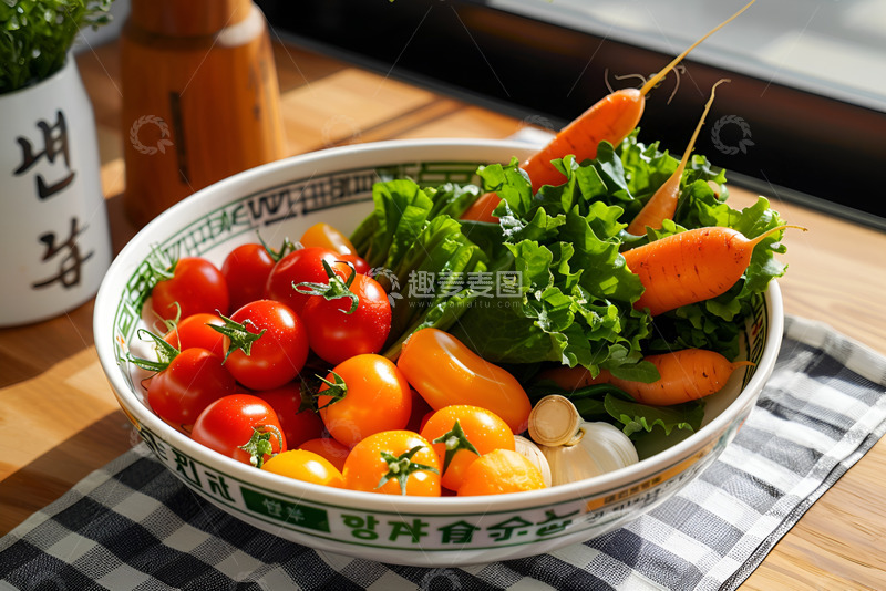 高清大图下载【趣麦麦图】一碗新鲜的小西红柿