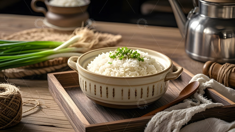 高清大图下载【趣麦麦图】简约白米饭细腻软糯的家庭主食