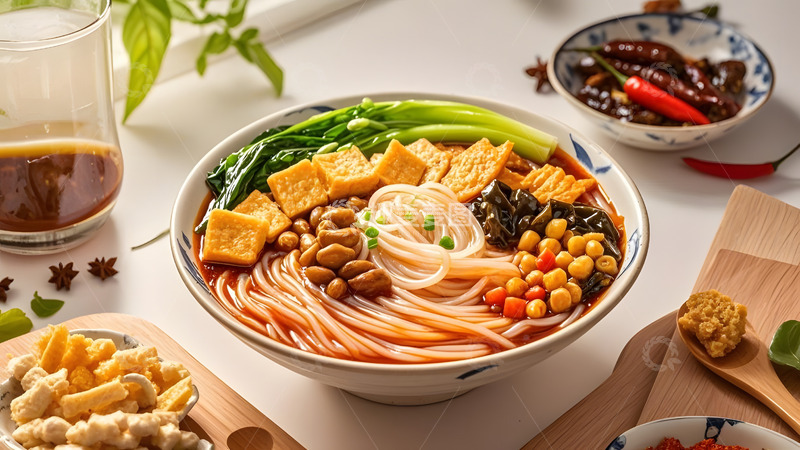 高清大图下载【趣麦麦图】香浓柳州螺蛳粉呈现地方特色