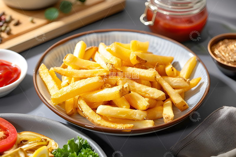 高清大图下载【趣麦麦图】一盘美味的炸薯条美食