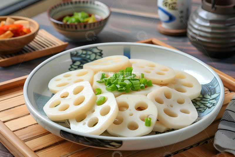 高清大图下载【趣麦麦图】一盘清炒莲藕片