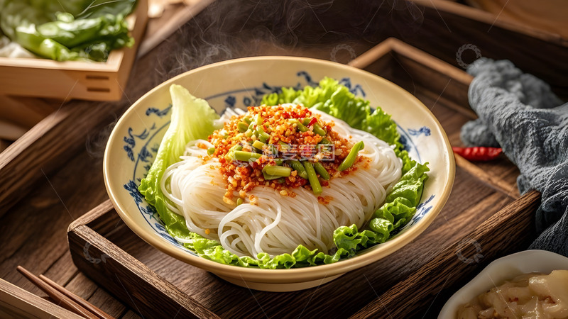 高清大图下载【趣麦麦图】清爽素米粉营养健康选择