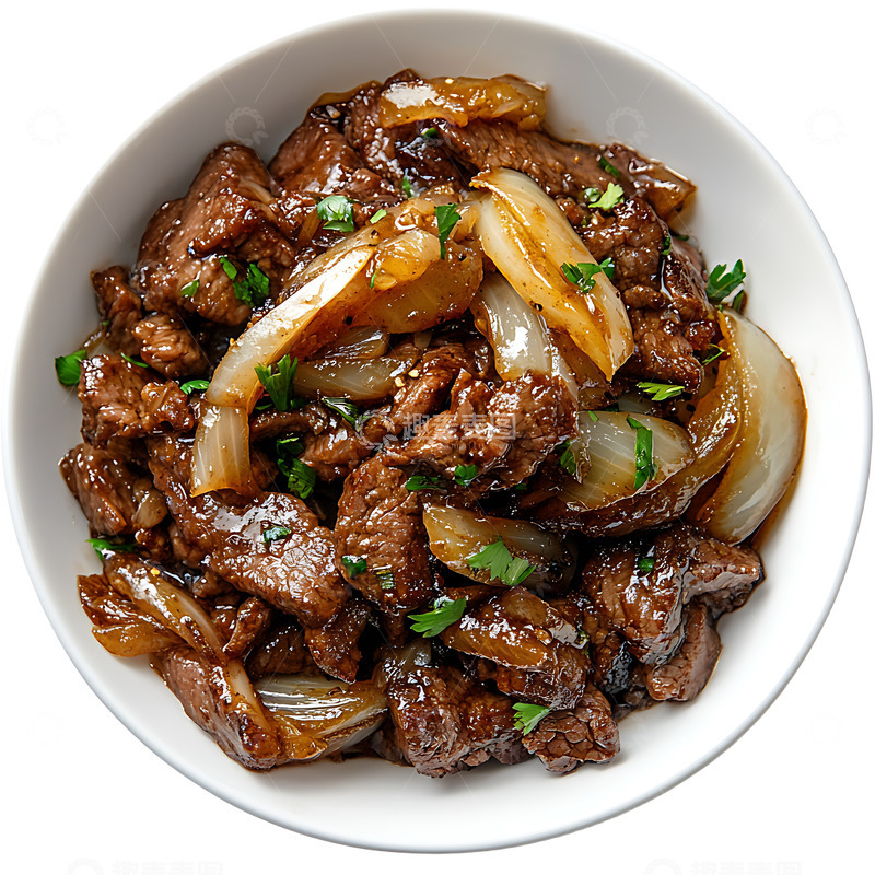 高清大图下载【趣麦麦图】美味的洋葱炒牛肉