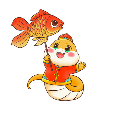 蛇年元宵节逛花灯可爱蛇元素