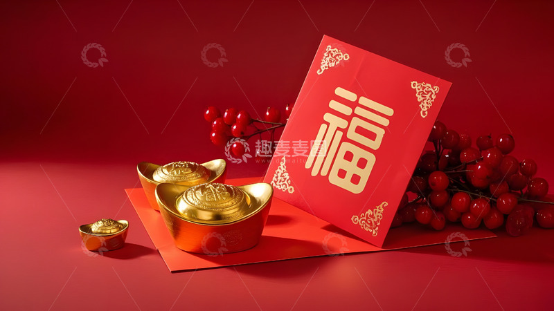 高清大图下载【趣麦麦图】新年红包与吉祥物