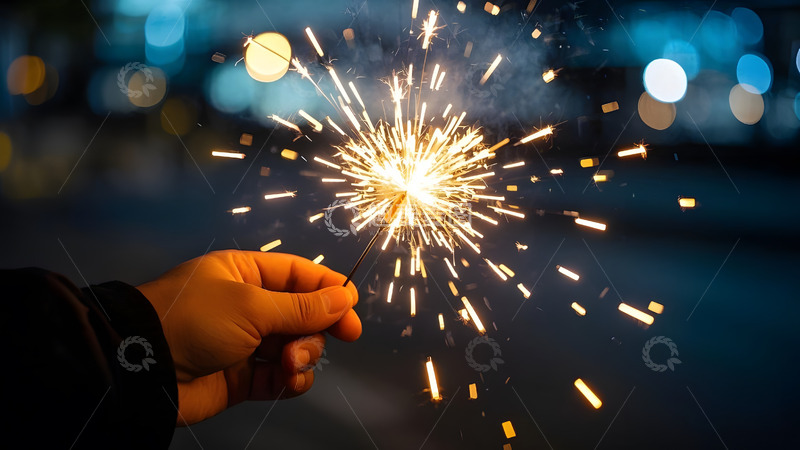 高清大图下载【趣麦麦图】近距离拍摄的烟花瞬间