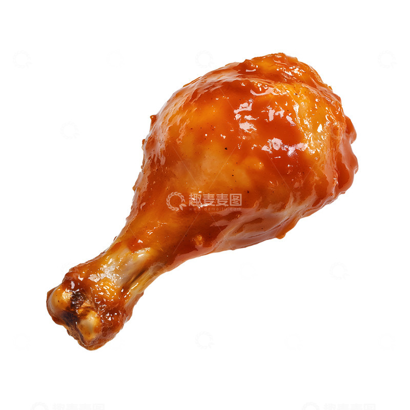 高清大图下载【趣麦麦图】美味的蜜汁鸡腿
