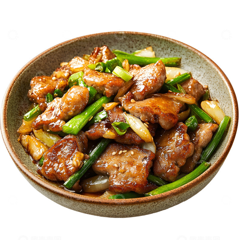 高清大图下载【趣麦麦图】五花肉蒜苗回锅肉