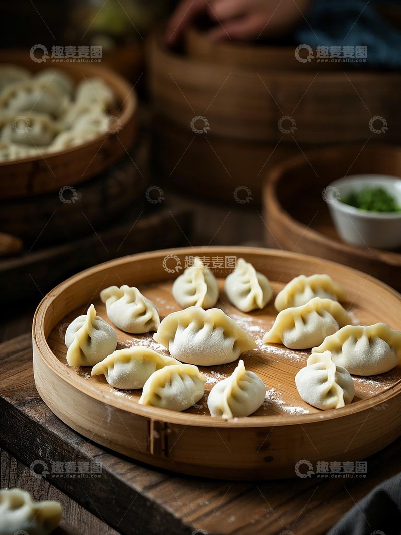 高清大图下载【趣麦麦图】手工水饺蒸饺美食