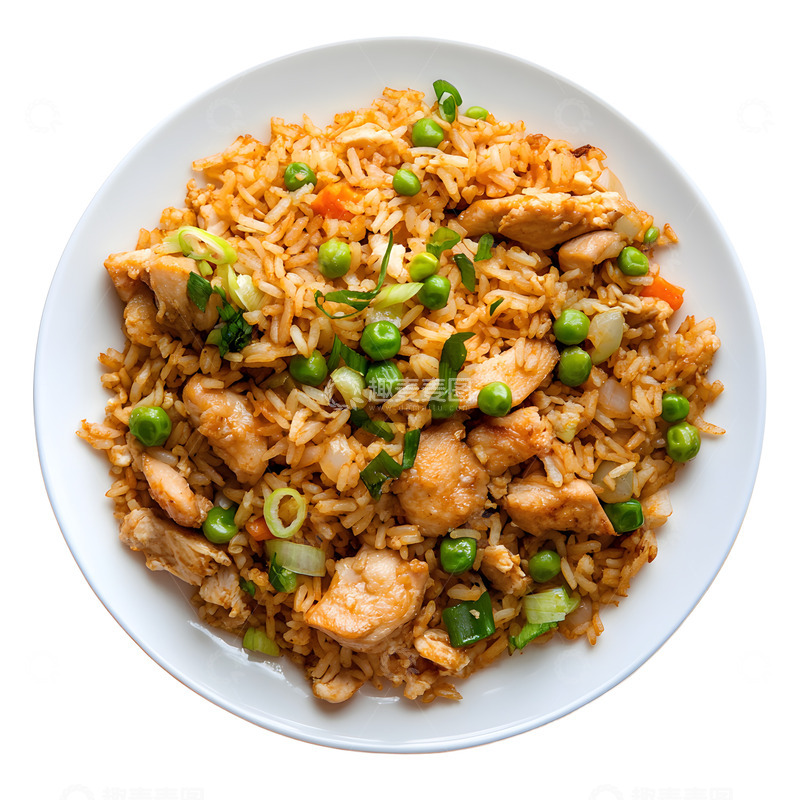 高清大图下载【趣麦麦图】一盘美味的鸡肉炒饭