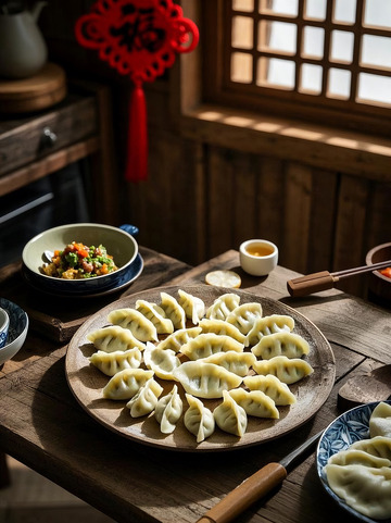 春节过年吃饺子高清图