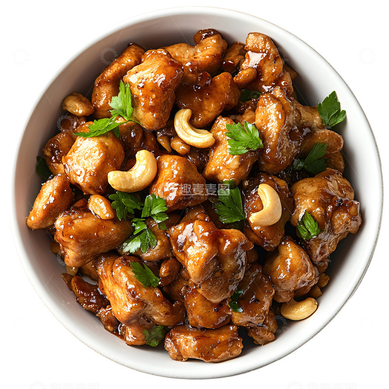 高清大图下载【趣麦麦图】腰果炒鸡肉美味