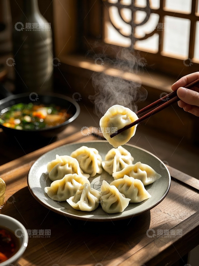 高清大图下载【趣麦麦图】-煮熟的饺子水饺