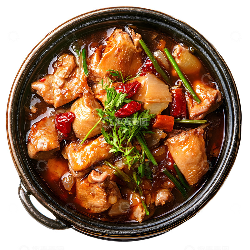 高清大图下载【趣麦麦图】萝卜烧鸡美味
