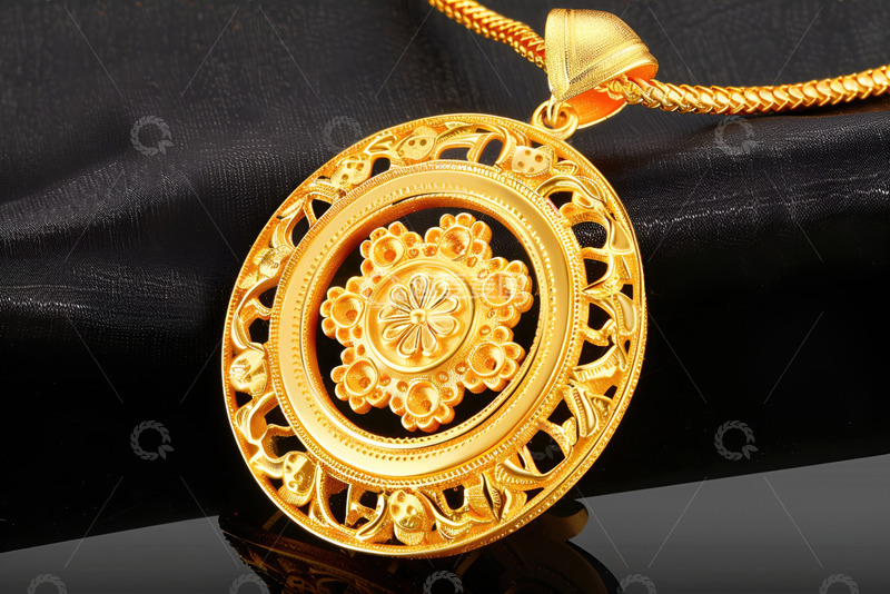 高清大图下载【趣麦麦图】黄金项链特写摄影