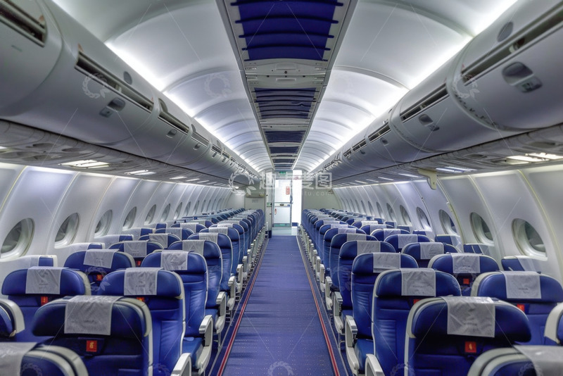 高清大图下载【趣麦麦图】飞机上的走廊座椅